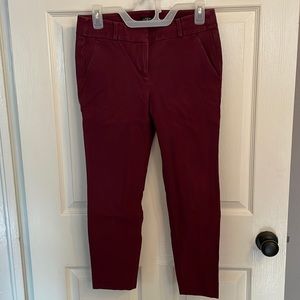 LOFT Maroon Skinny Dress Pants